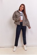 Campera mom gabardina animal print por mayor