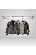 Campera mom gabardina animal print por mayor