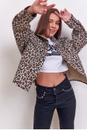 Campera mom gabardina animal print por mayor