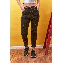 Mom fit bengalina con strass