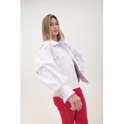 Campera gabardina manga princesa