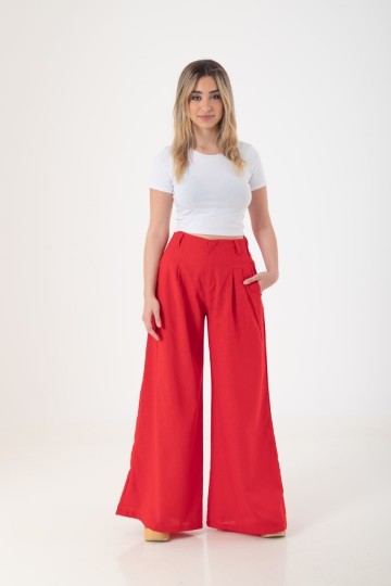 Pantalon palazo de lino para mujer por mayor