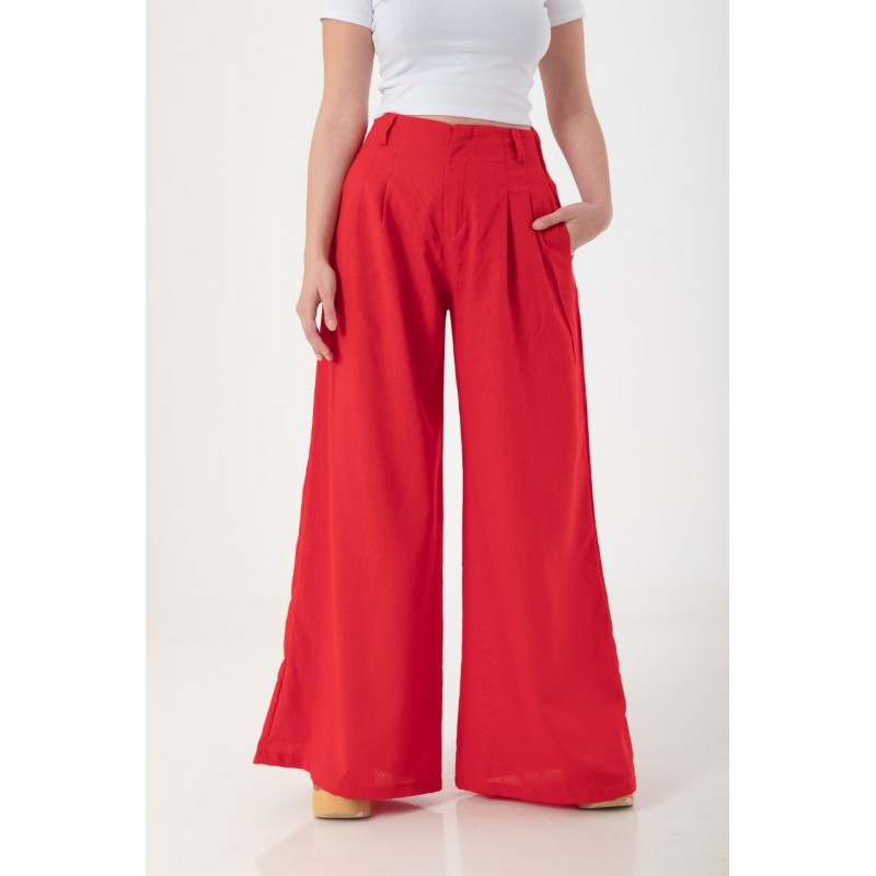 Pantalon palazo de lino para mujer por mayor