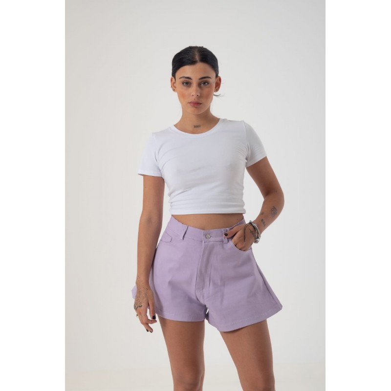 Short gabardina campana elastizado