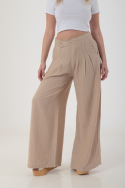 Pantalon palazo de lino rayado  para mujer por mayor