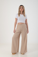 Pantalon palazo de lino rayado  para mujer por mayor