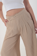 Pantalon palazo de lino rayado  para mujer por mayor