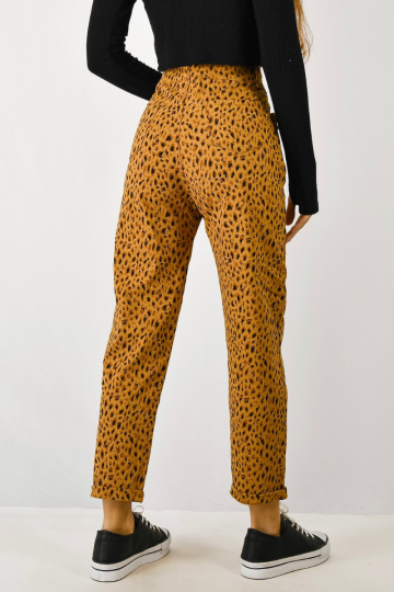 Pantalon mom animal print para mujer por mayor | directo de fabrica