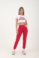 Pantalon mom de gabardina con tachas para mujer | compra en avellaneda