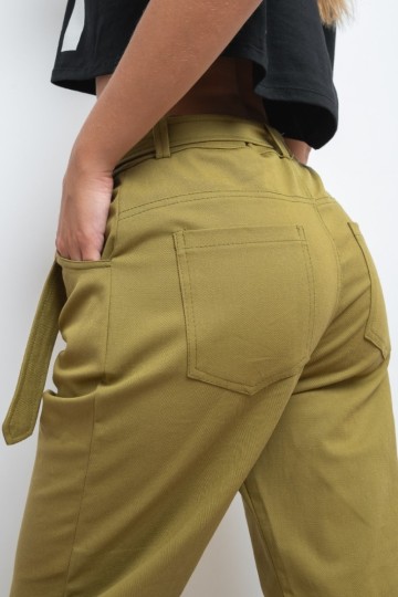 Pantalon slouchy de gabardina para mujer | venta directo de fabrica