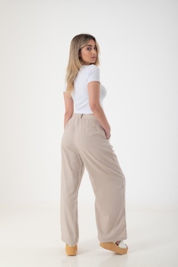 Pantalon palazo sastrero de lino para mujer | venta mayorista