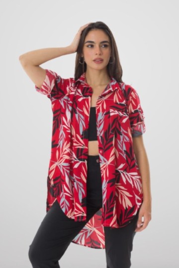 Camisa oversize estampada para mujer Hey!