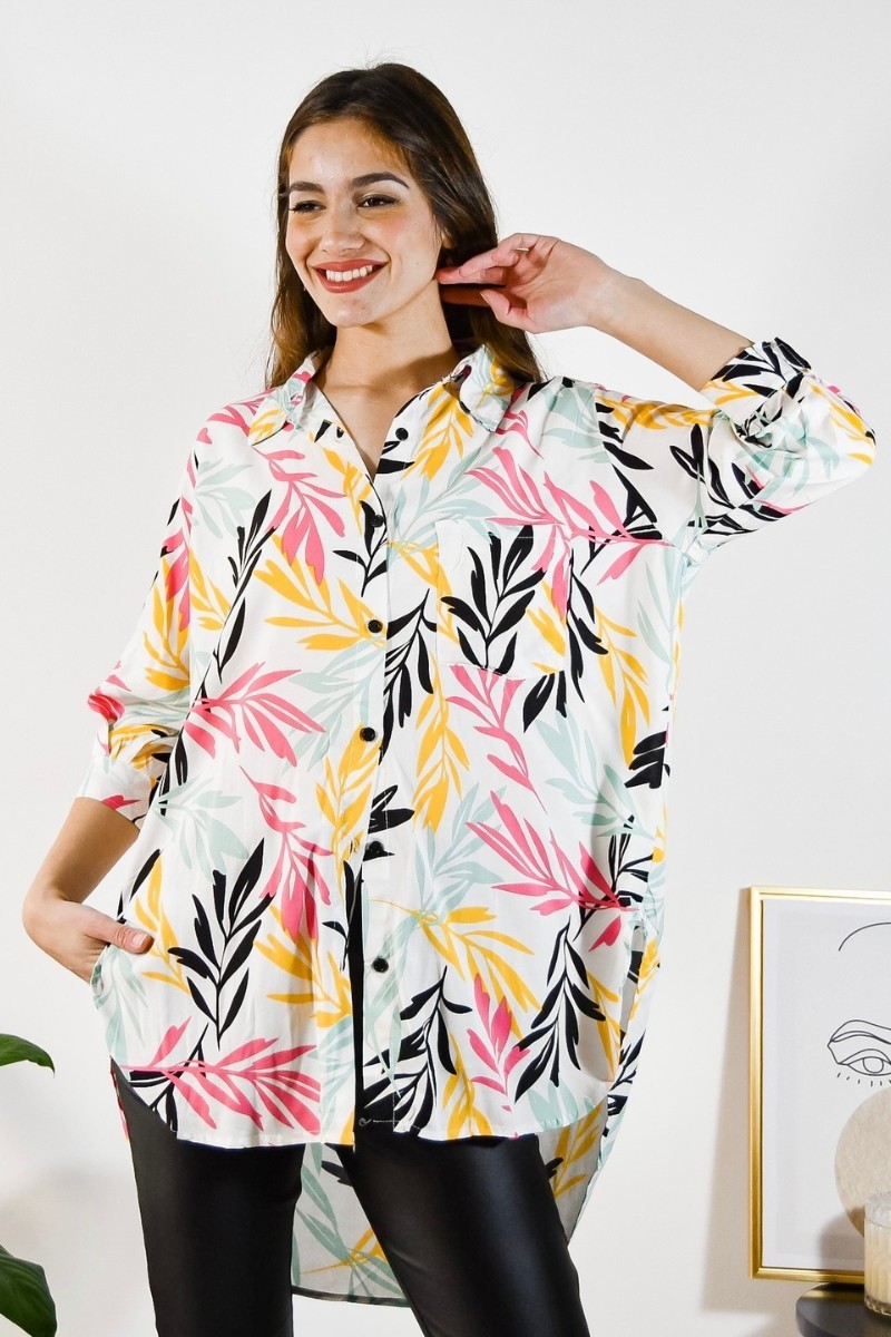 Camisa oversize estampada para mujer Hey!