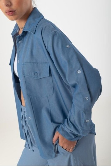 Camisa oversize simil jean