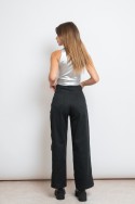 Wide leg gabardina con botones