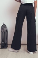 Wide leg cargo de gabardina con cadena por mayor | somos fabricantes