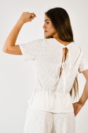 Blusa broderie elastizado