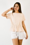 Blusa broderie elastizado