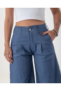 Pantalon maxi palazo de bengalina simil jean Hey! para mujer