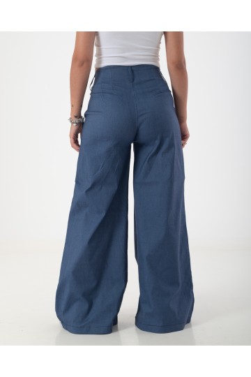 Pantalon maxi palazo de bengalina simil jean Hey! para mujer