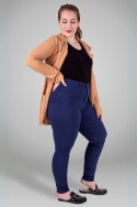 Pantalon chupin de bengalina tiro alto elastizado para mujer