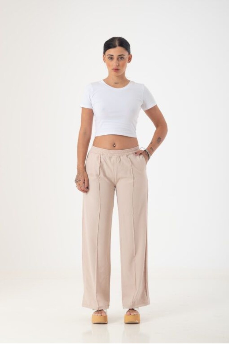 Pantalon palazo de cey con despunte para mujer