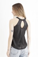 Musculosa morley metalizado gota atras Hey! para mujer