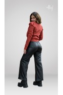 Pantalon Wide Leg Engomado